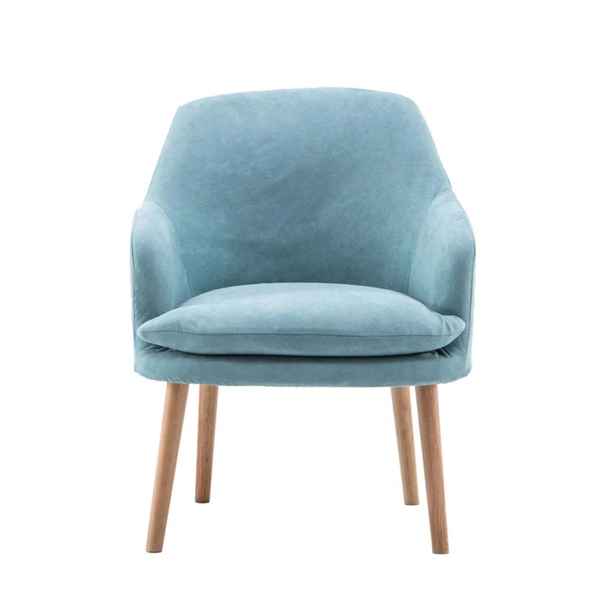Nordic flannel sloped wood office chairs — Mint Green