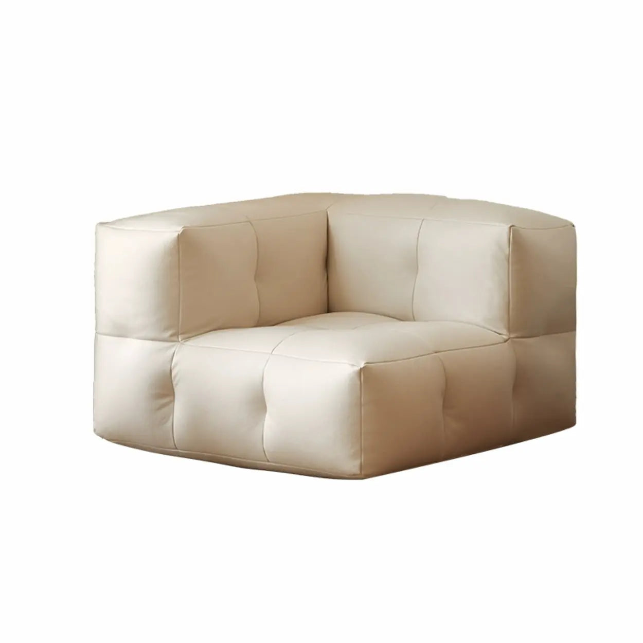 Yellow Tech Cloth Biscuit Back Reclining Corner Chair