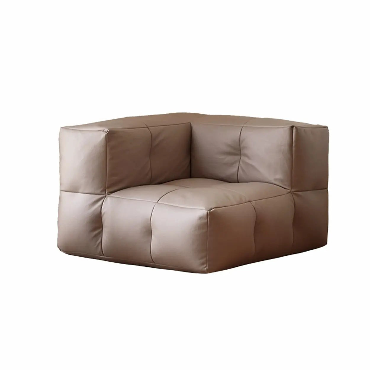Yellow Tech Cloth Biscuit Back Reclining Corner Chair
