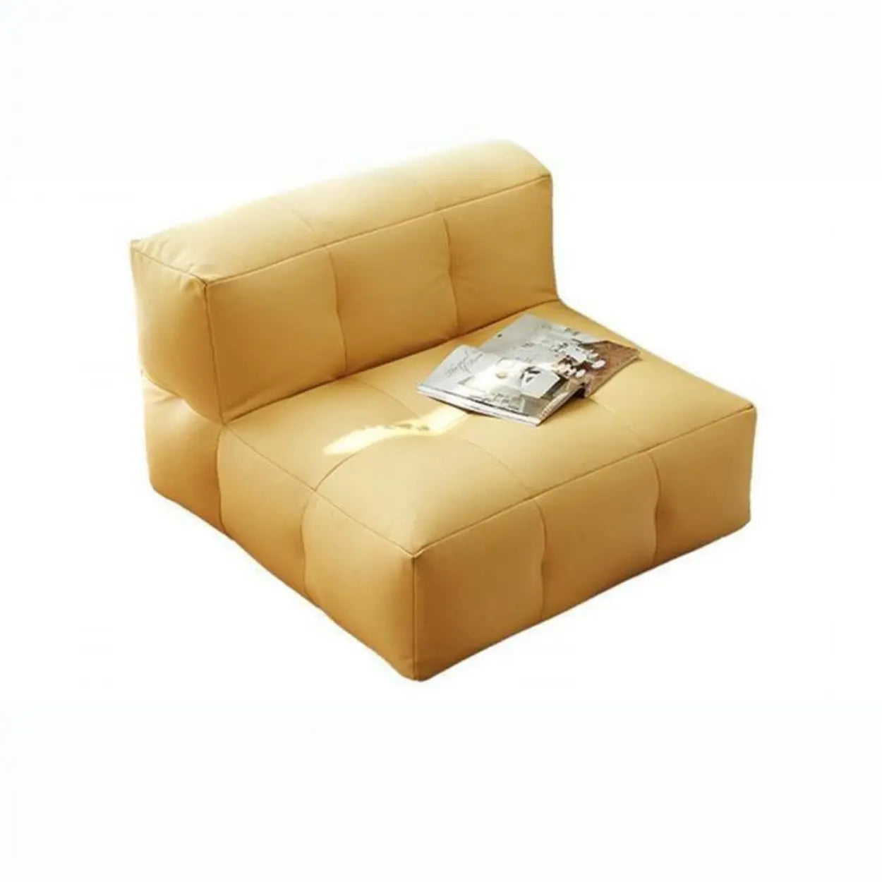 Yellow Tech Cloth Biscuit Back Reclining Corner Chair — Pink / Corner Chair / Tech Cloth