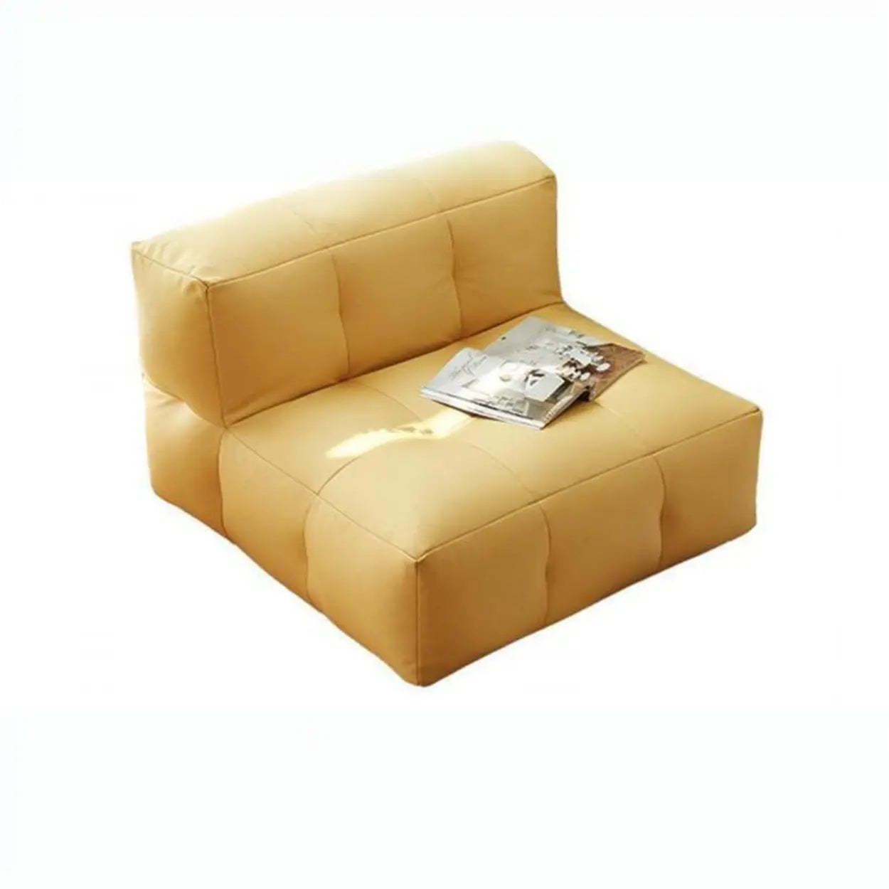 Yellow Tech Cloth Biscuit Back Reclining Corner Chair — Pink / Corner Chair / Tech Cloth
