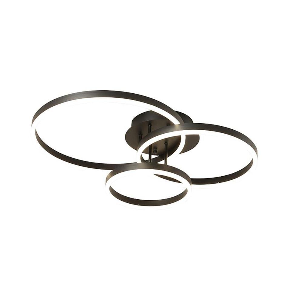 Modern 3 Circle Gold Flush Mount Light Ceiling Light 3 Lights-Lighom