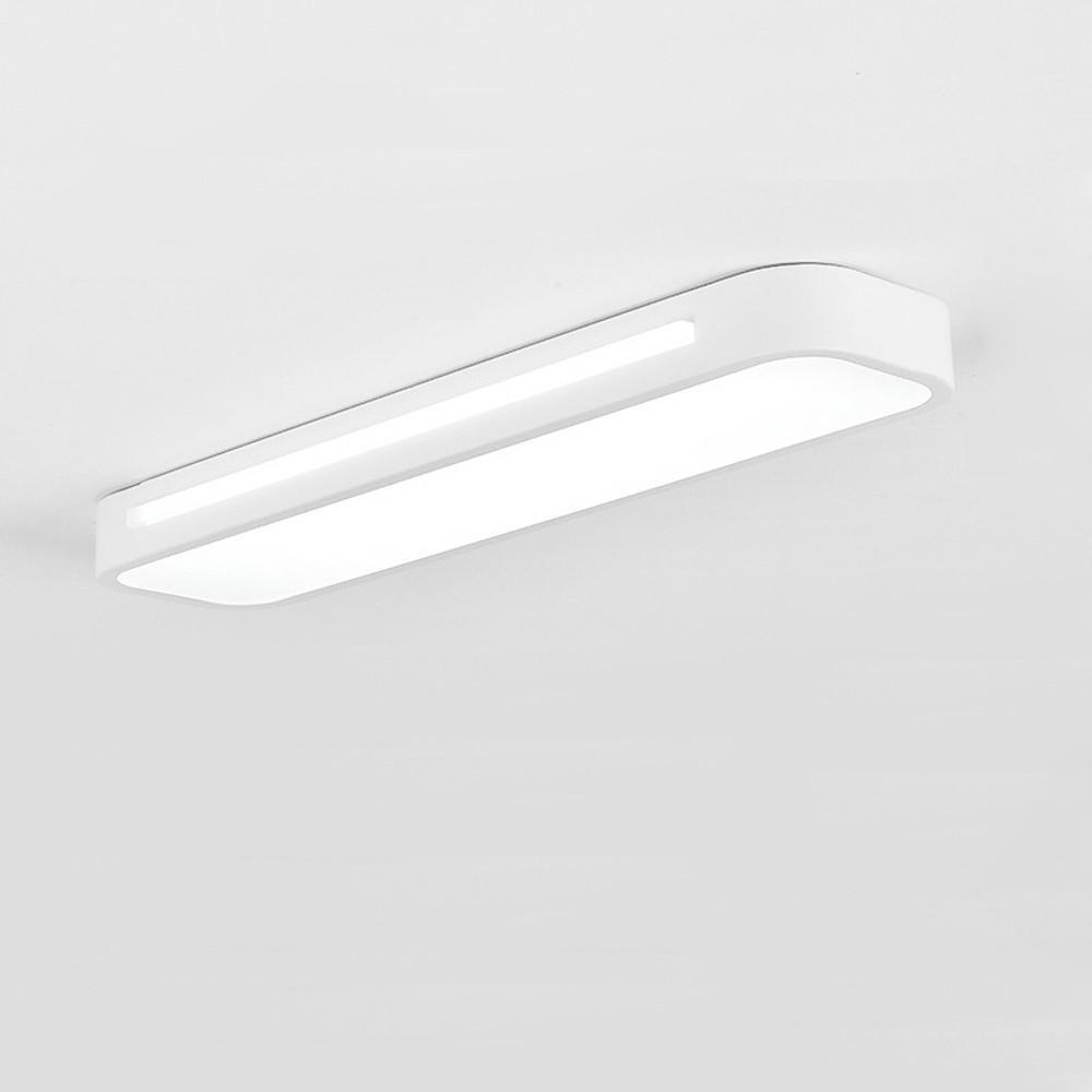 19" 1-Light Long Oval LED Minimalist Rectangular Flush Mount