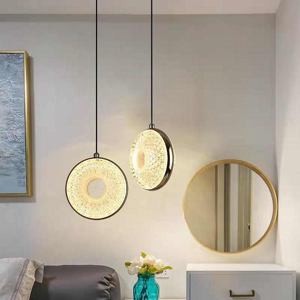 Circle Acrylic Metal LED Pendant Light