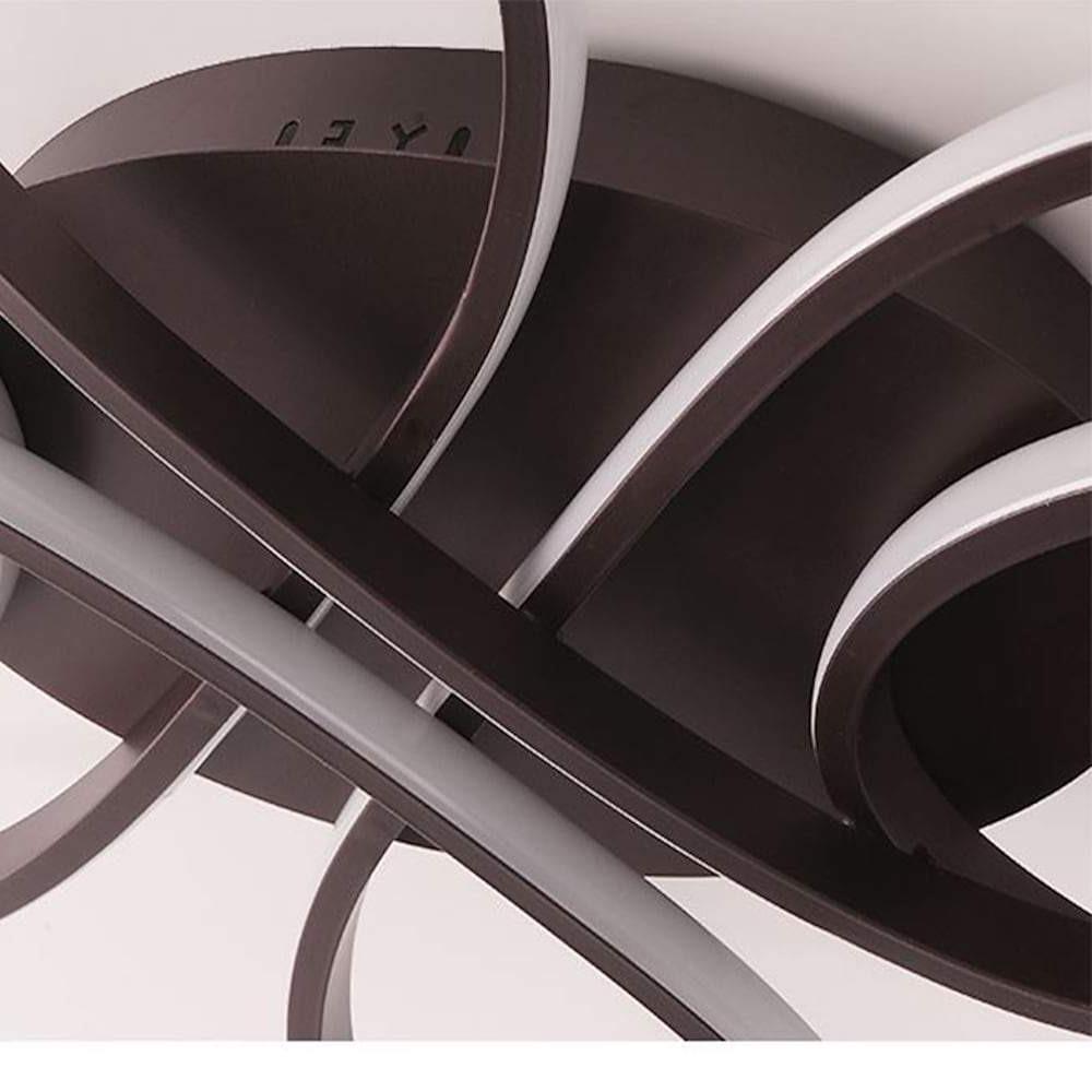 Artistic Curved Dimmable LED Modern Ceiling Lights Chandelier Flush Mount Lighting-Lighom