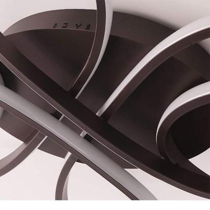 Artistic Curved Dimmable LED Modern Ceiling Lights Chandelier Flush Mount Lighting-Lighom