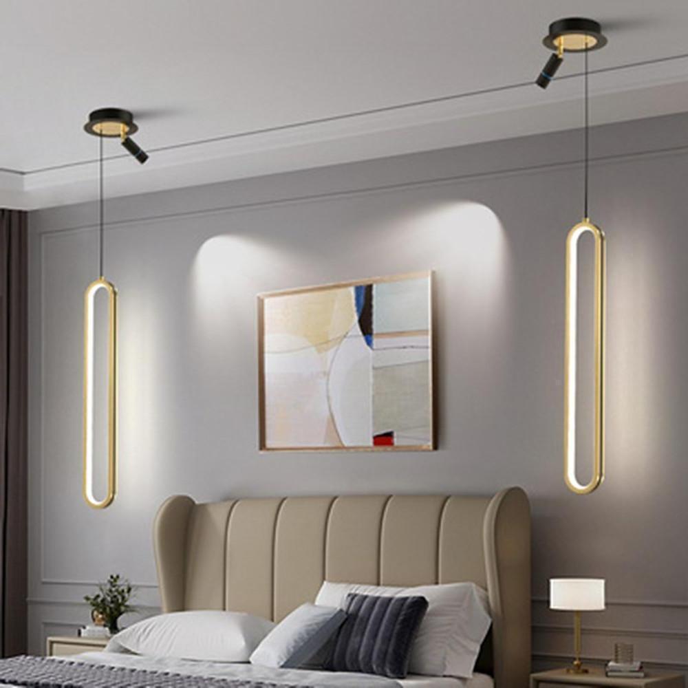 Rounded Rectangular LED Modern Pendant Light Hanging Lamp Island Lights-Lighom