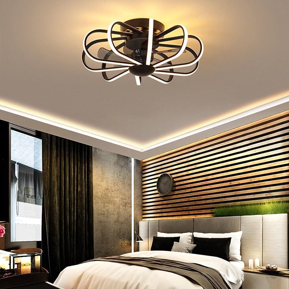 Modern 5-blade exterior ceiling fans in synthetic — Matte Black