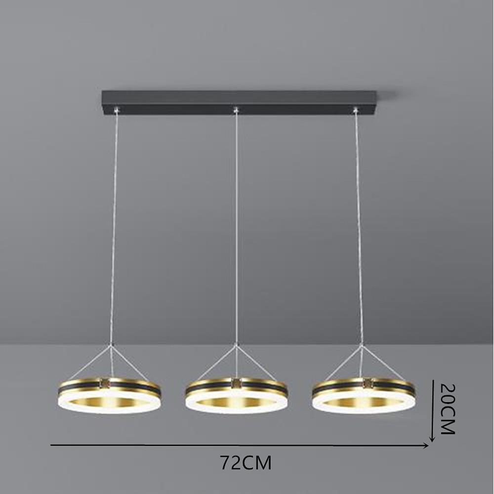 3 Circles Dimmable LED Modern Chandeliers Pendent Lighting Ceiling Lamp-Lighom