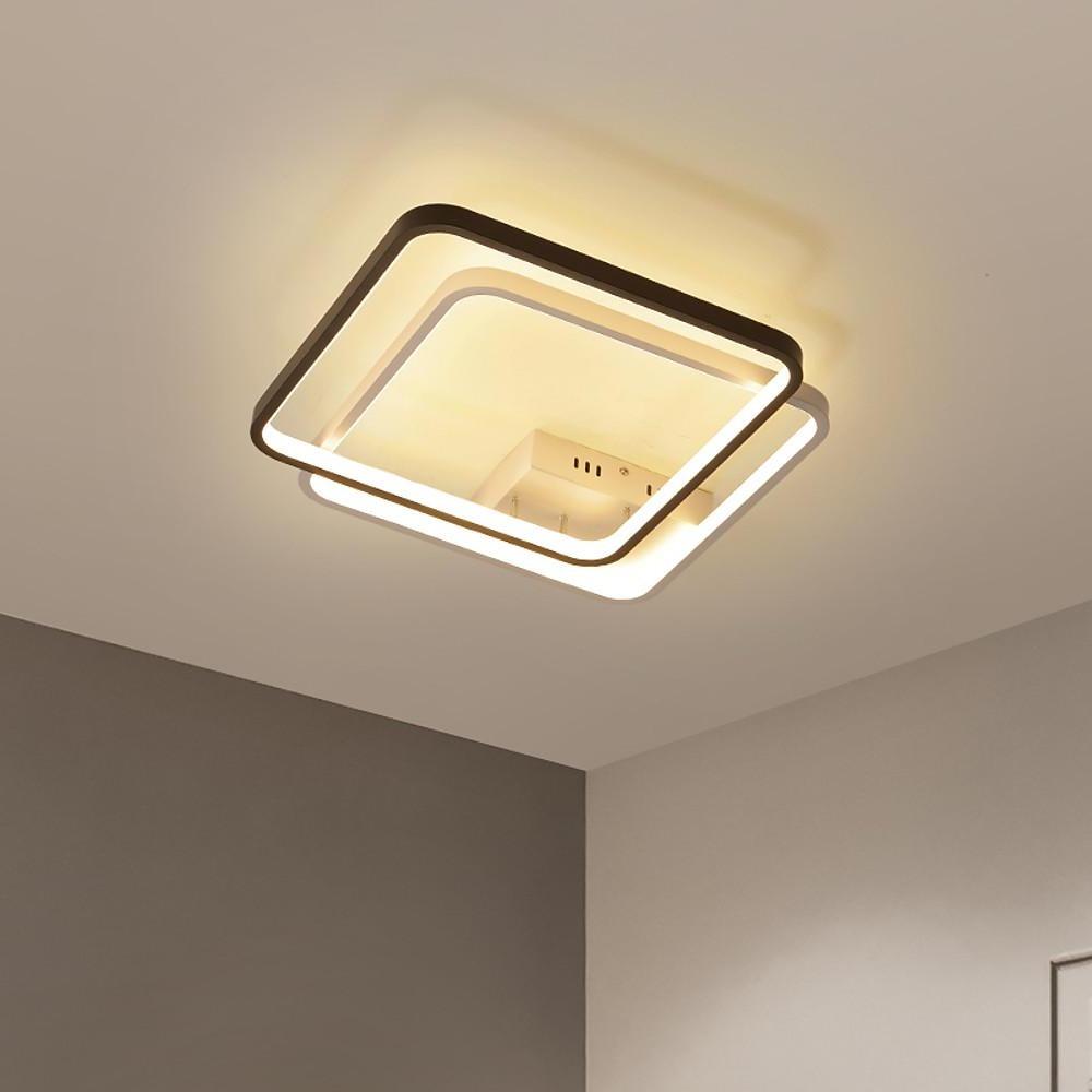 2-Square Minimalist Modern LED Flush Mount