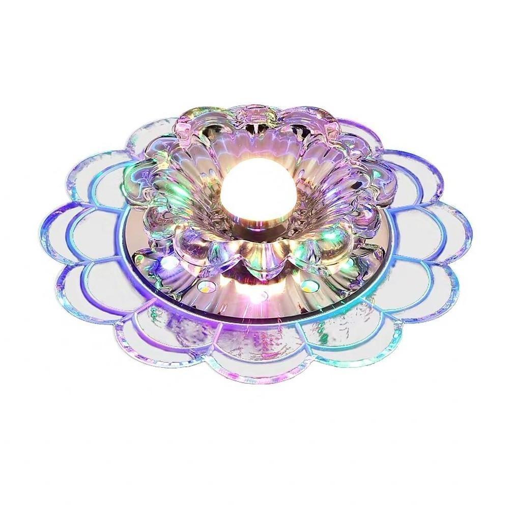 Flower Effect Entryway Lighting Crystal Metal LED Flush Mount Ceiling Light for Baby Kids-Lighom