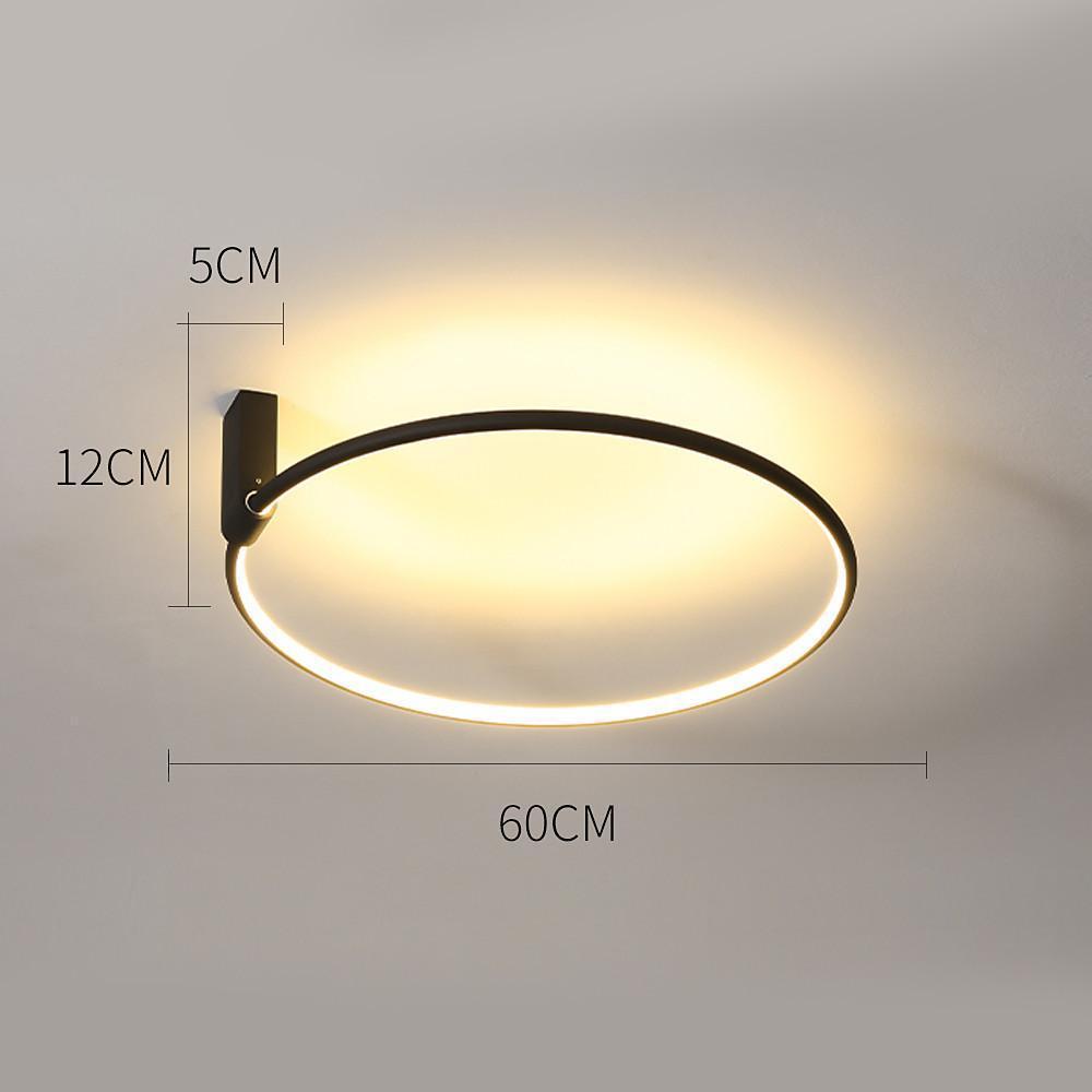 2 Circle Metal Abstract LED Flush Mount Ceiling Light for Bedroom-Lighom