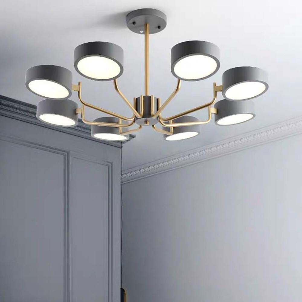 Modern 8-light 3000k-5400k gray chandeliers