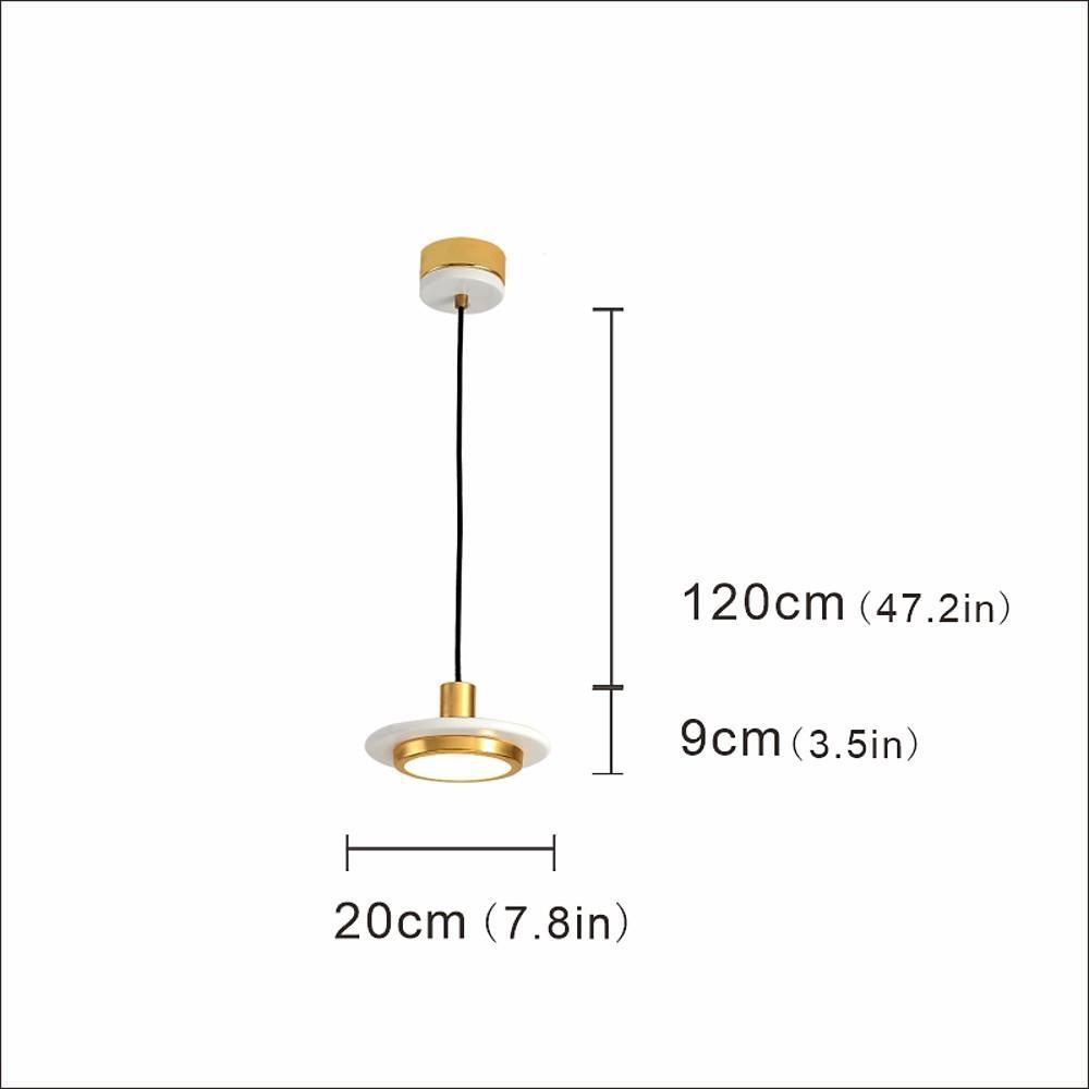 Industrial circle black metal pendant lighting, Lighom — Cool White (6000K)