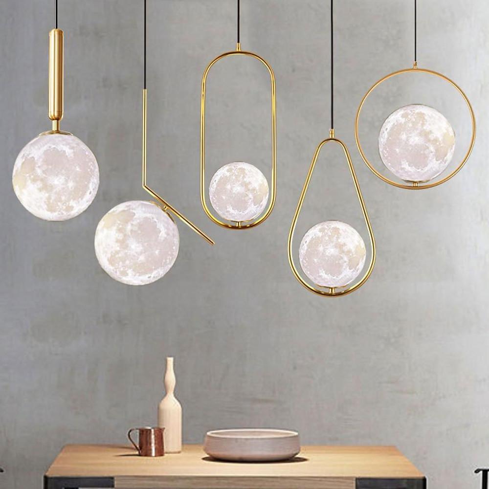 Rounded globe synthetic pendant lighting — Set of 2
