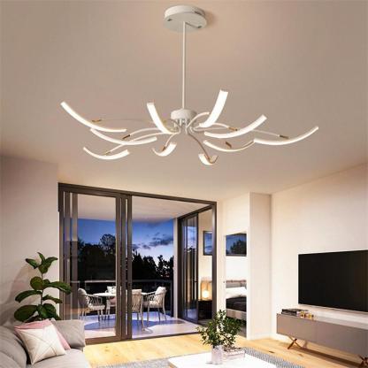 Flower Strips Dimmable LED Nordic Chandeliers Pendant Light Hanging Lamp-Lighom