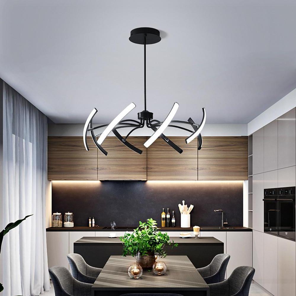 Flower Strips Dimmable LED Nordic Chandeliers Pendant Light Hanging Lamp-Lighom