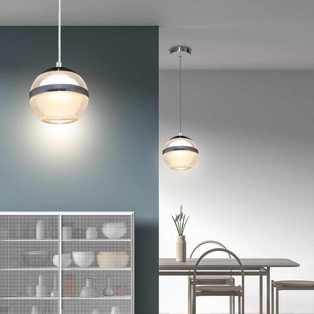 Spherical Acrylic Metal LED Modern Pendant Lights Kitchen Island Lighting-Lighom
