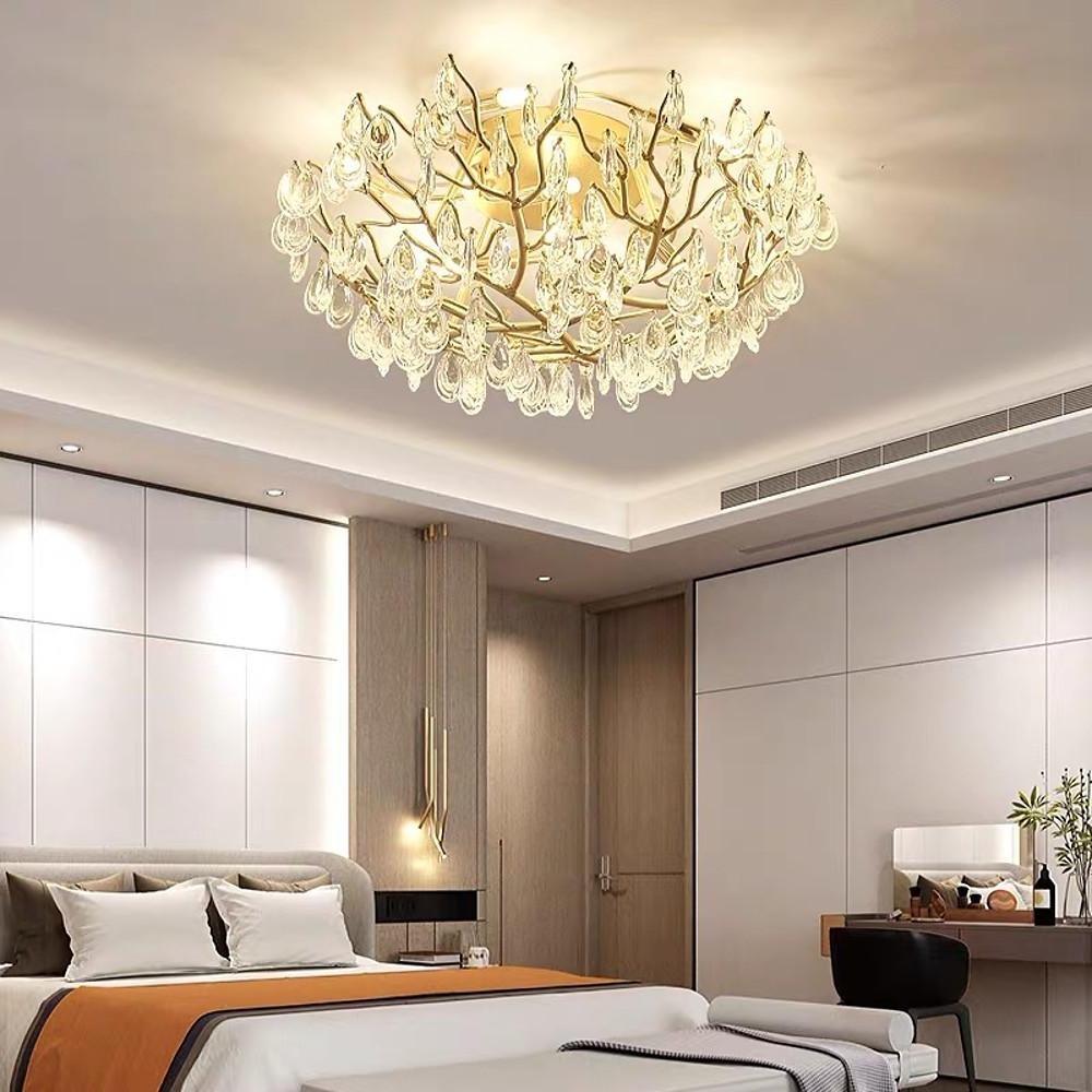 Firefly Sputnik Chandelier Modern LED Flush Mount Ceiling Light-Lighom