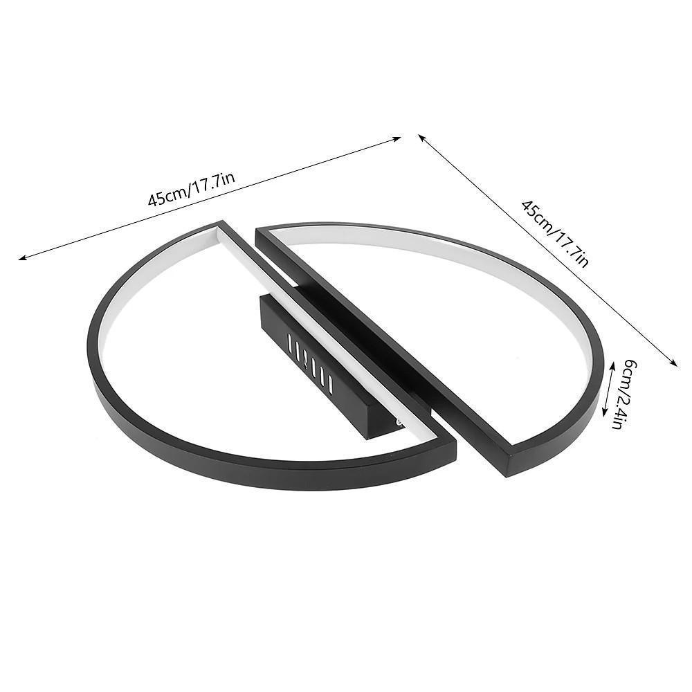 Creative Semi Circles Dimmable LED Modern Ceiling Lights Flush Mount Lighting-Lighom