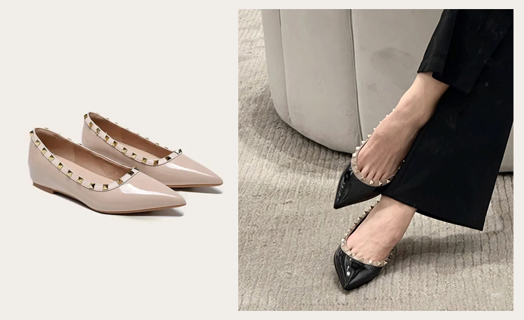 上品 で ゴージャス な スタッズ パンプス キラめく メタリック デコレーション パーティー 結婚式 に 適した 靴