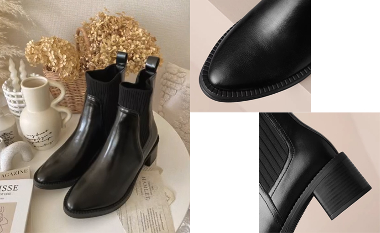 トレンド感と美脚を叶える！「ニットドッキングショートブーツ」