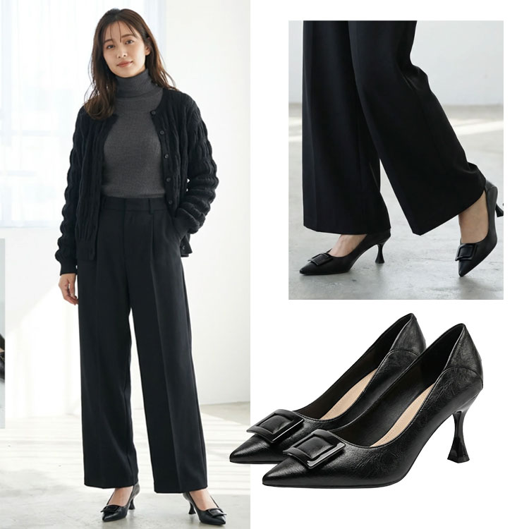 【ストレート向け】KENPOGEN バックルパンプス ハイヒール