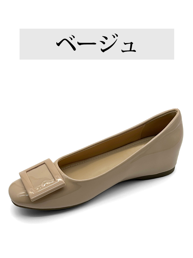 【高レビュー】KENPOGEN バックルパンプス レディース エナメルパンプス インヒール 4cm/6cmヒール 疲れにくい 晴雨兼用 通勤 お呼ばれ