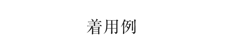 着用例　