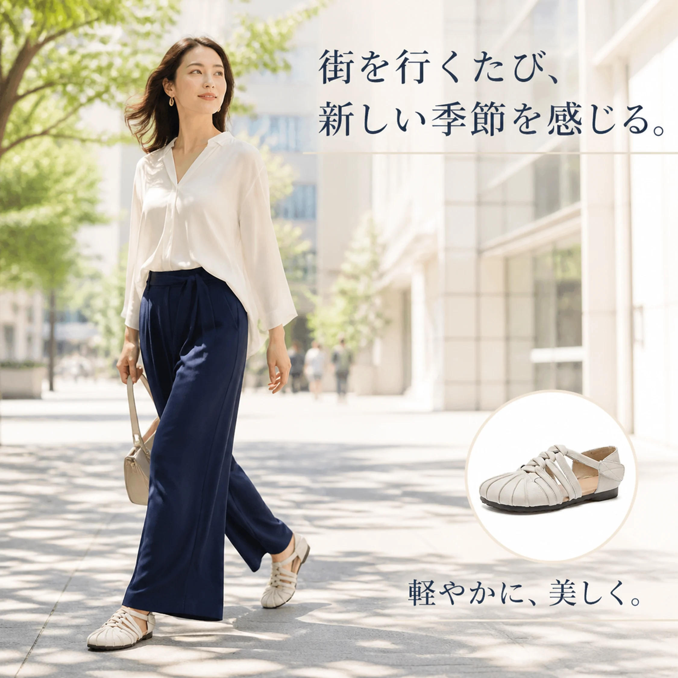 【3E・外反母趾OK】KENPOGEN レトロサンダル カットアウト 7mm低反発インソール ふわふわ 柔らかい 当たらない 平底2cm 静音 春夏