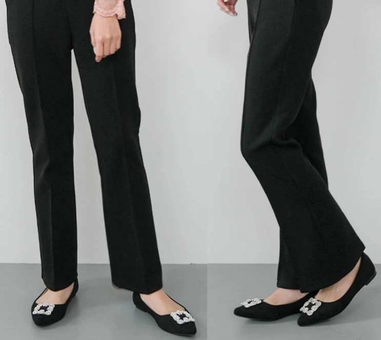 KENPOGEN黒パンプスのモデル着用画像