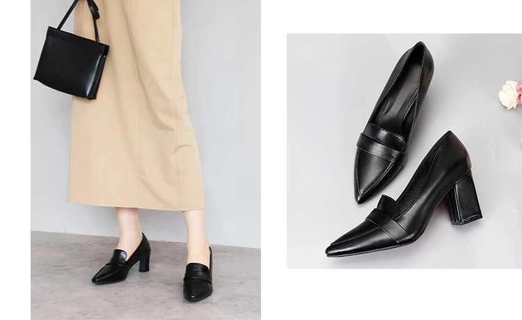 チャンキーヒールローファー コーデ