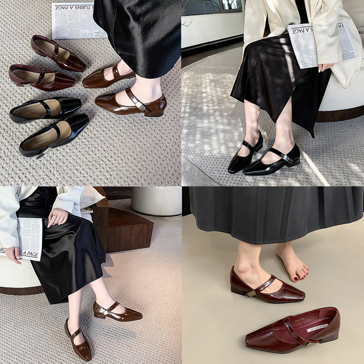 おしゃれなメリージェーンシューズ 全四色展開