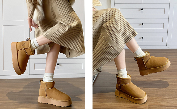 スタイルアップ＆暖かさ　ムートンブーツ