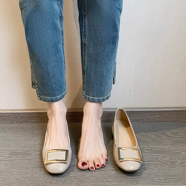 KENPOGEN バックルパンプス インヒール 5cmUP スクエアトゥ 歩きやすい 疲れにくい フォーマル 通勤