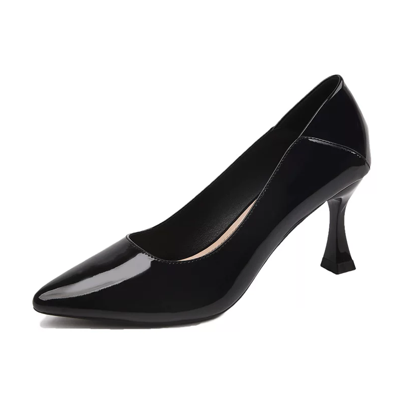 【締め付け感ゼロ】KENPOGEN ハイヒール ポインテッドトゥパンプス 5.5cmUP 幅広4E 痛くない 走れる 外反母趾 通勤 フォーマル