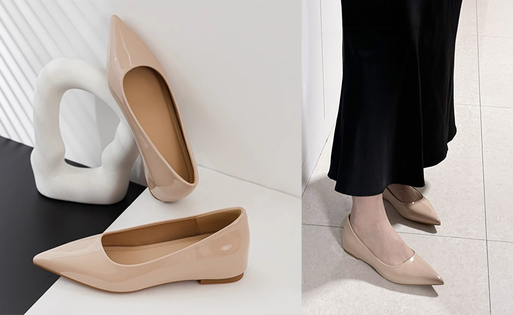 当店人気No.1！ポインテッドトゥ エナメルパンプス