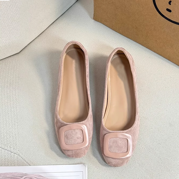 KENPOGEN バックルパンプス スクエアトゥ インヒール 4cmUP スエード 疲れにくい 美脚 通勤 オフィス