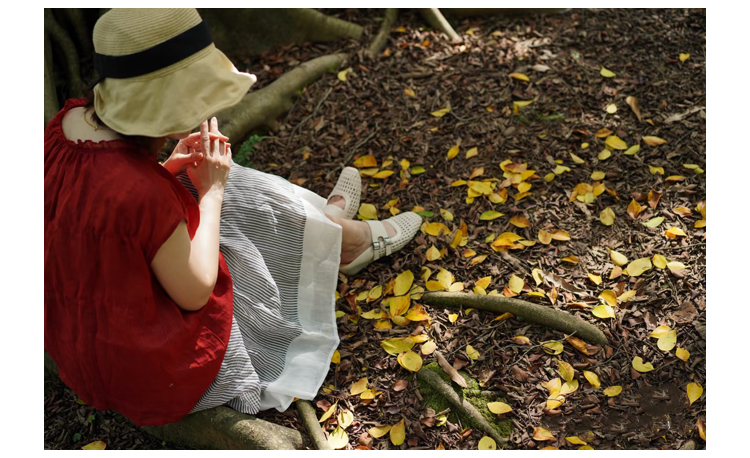 【着用画像】トレンド感たっぷり！編み込みサンダル