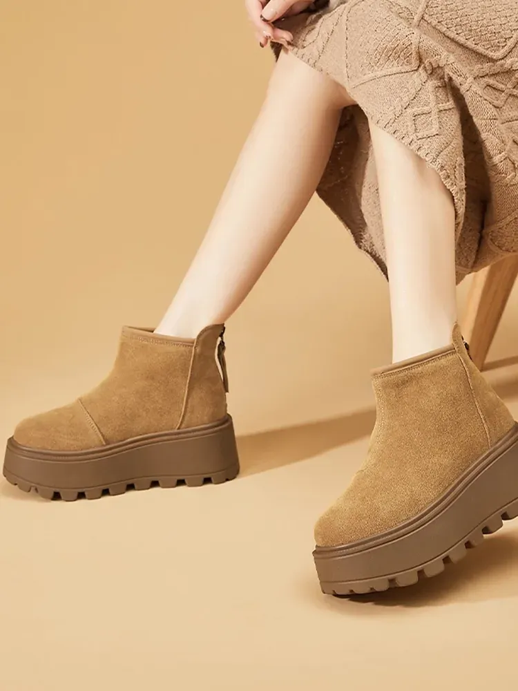 KENPOGEN  あったか 厚底ムートンブーツ