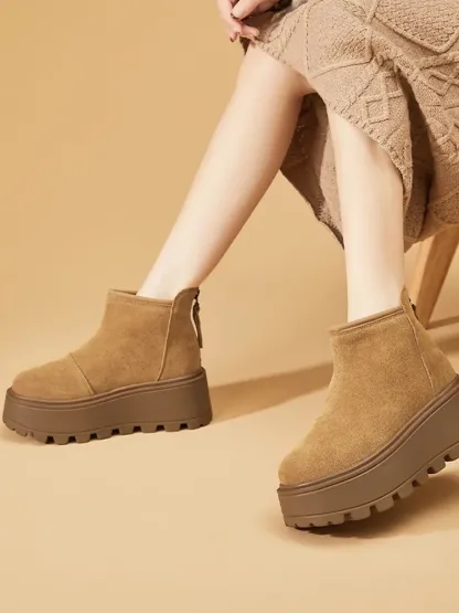 KENPOGEN  あったか 厚底ムートンブーツ