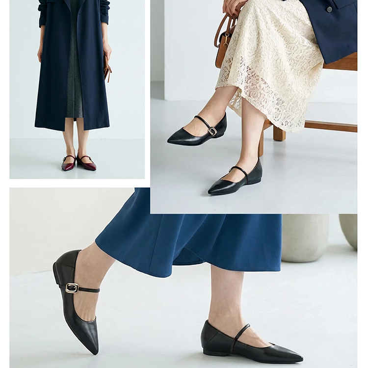 脱げない・静音】歩きやすいストラップパンプス