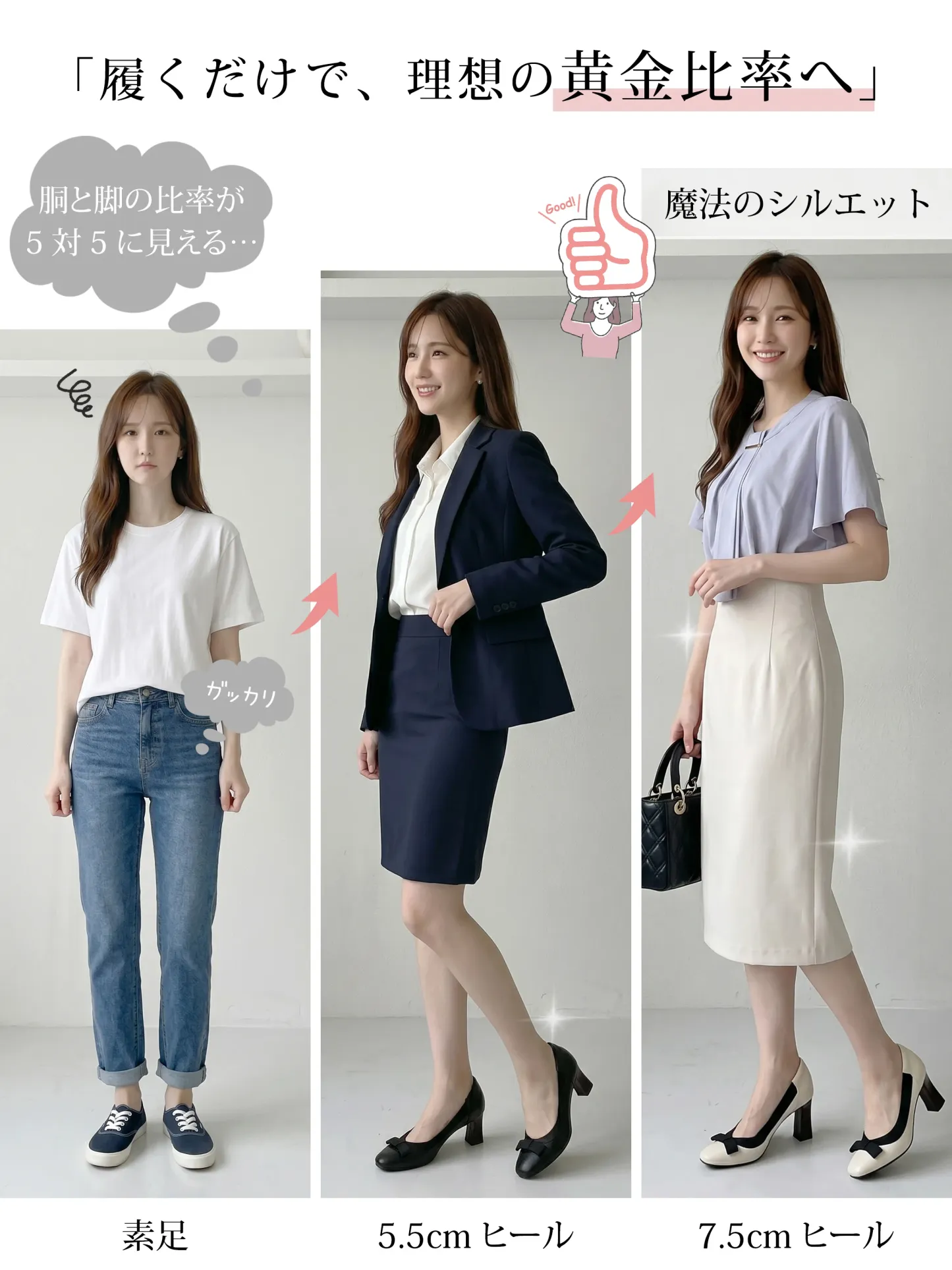 リボンモチーフ ハイヒールパンプス