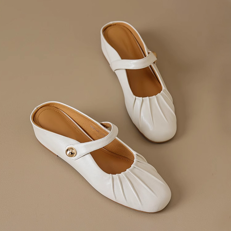 KENPOGEN ミュール インヒールパンプス 5cmUP ストラップ ギャザー やわらかい 痛くない