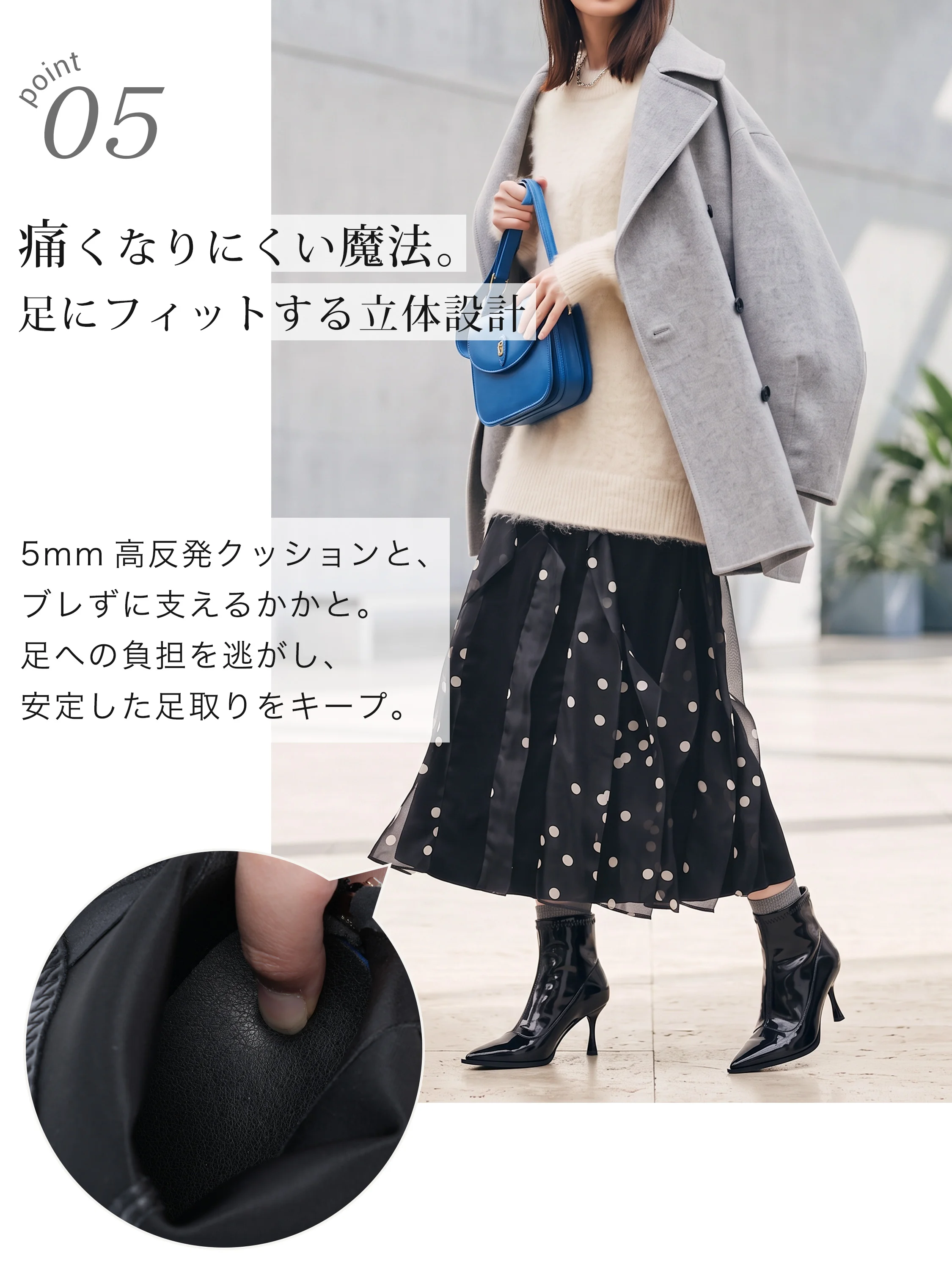 裏起毛・防水ショートブーツを正面から見せた、秋冬におすすめのレディースブーツ。