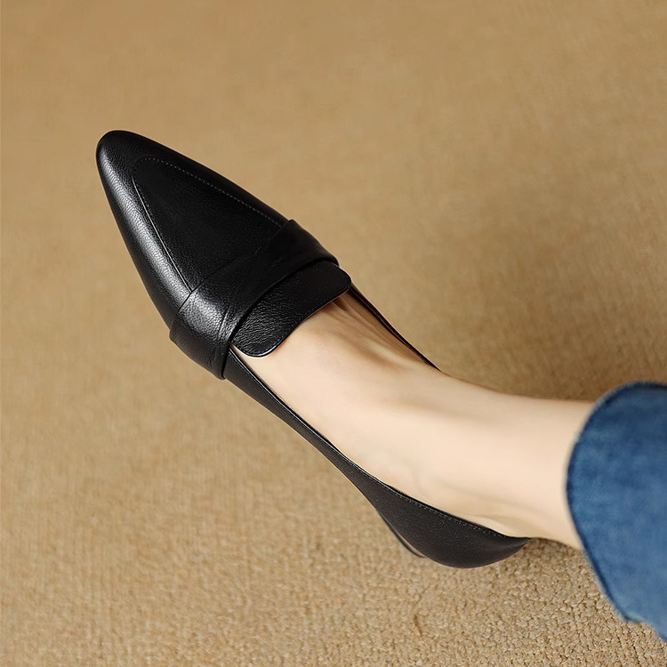 KENPOGEN 本革ローファー ポインテッドトゥシューズ 4cmUP 歩きやすい 通勤