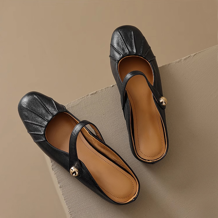 KENPOGEN ミュール インヒールパンプス 5cmUP ストラップ ギャザー やわらかい 痛くない