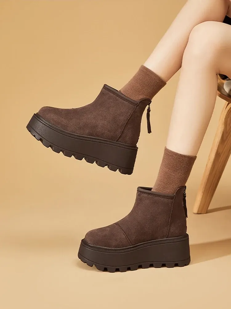 KENPOGEN  あったか 厚底ムートンブーツ