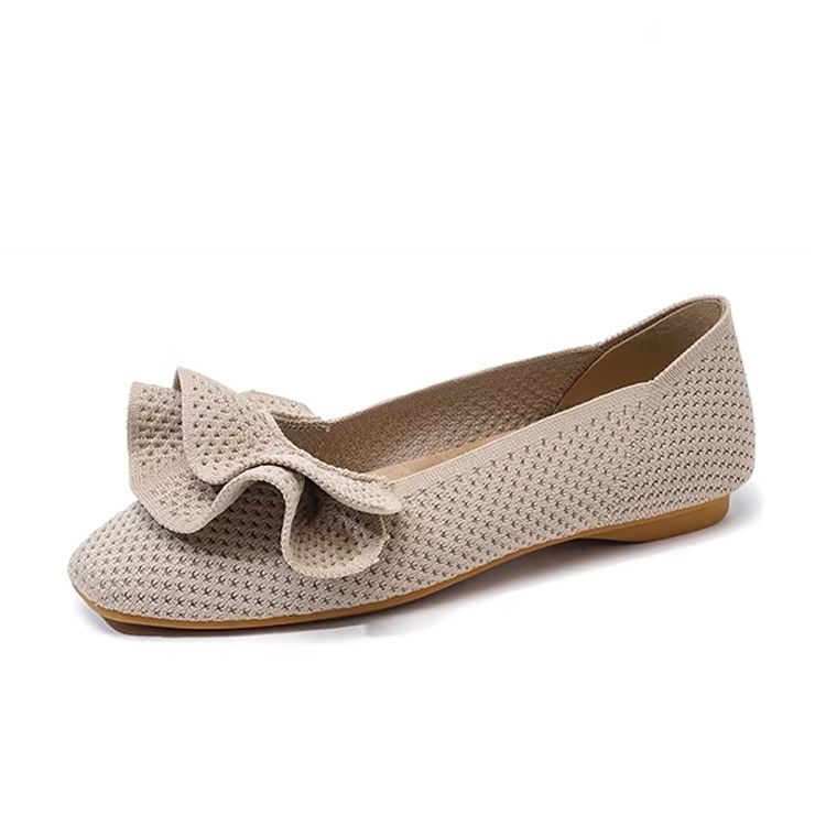 【ご自宅で洗える】KENPOGEN エアリーフリル・ニットパンプス ポインテッドトゥ 2cmヒール 歩きやすい 通気性 7色展開 通勤 旅行