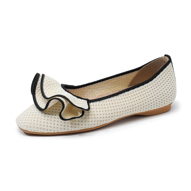 【ご自宅で洗える】KENPOGEN エアリーフリル・ニットパンプス ポインテッドトゥ 2cmヒール 歩きやすい 通気性 7色展開 通勤 旅行